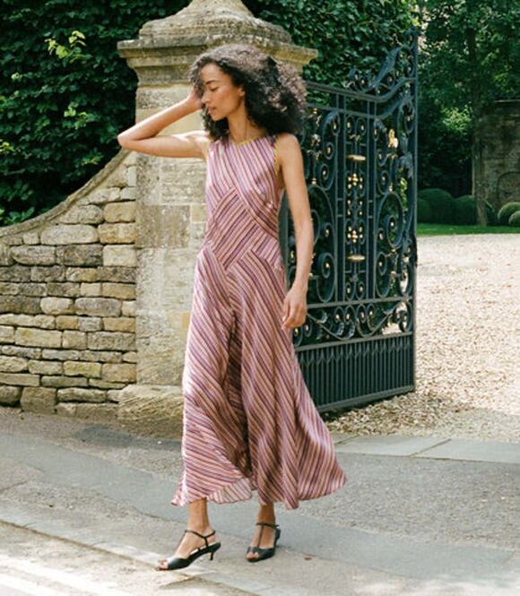 Doen Dresses & Skirts - “rare” doen adelana silk dress le marais stripe XL